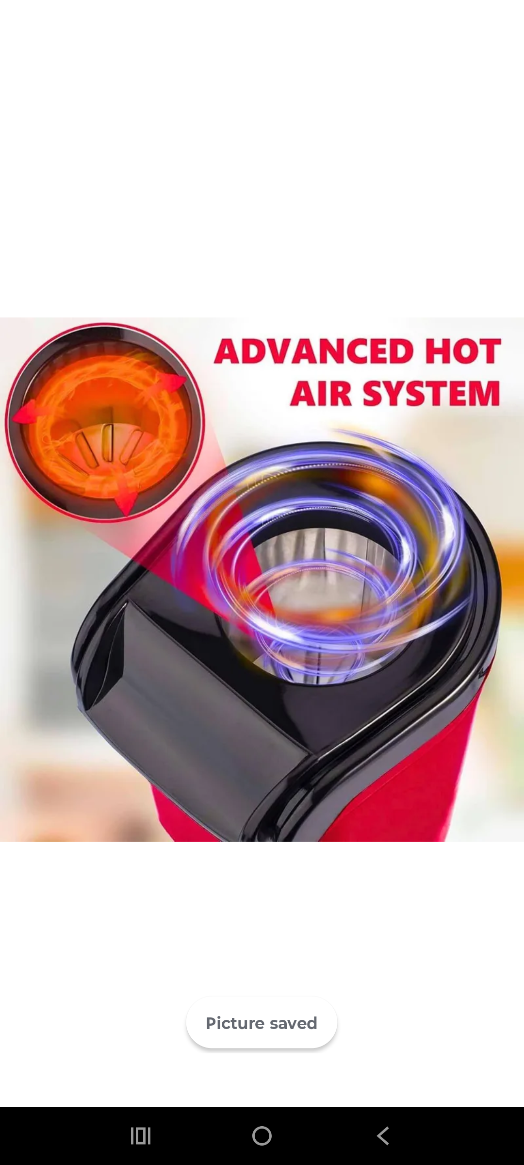 Hot Air PopCorn machine 400g (Red)