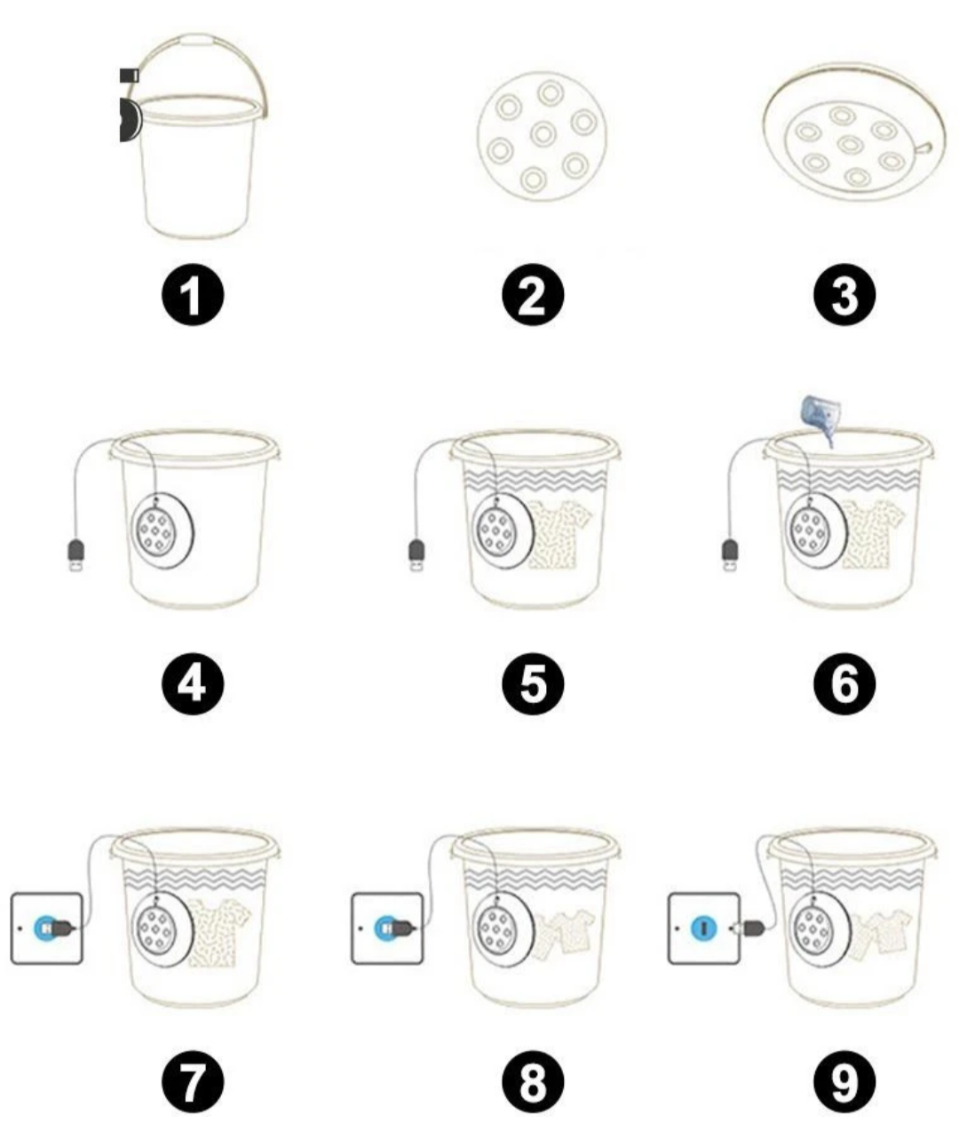 2In1 Mini Washing Machine Portable Rotating Ultrasonic Turbine Washer